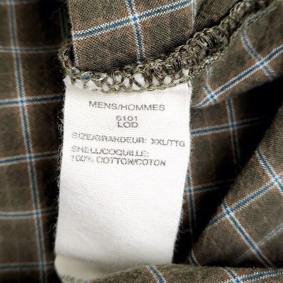 VTG Woolrich Mid-Weight Plaid Shirt Outdoor Loden Green Men's XXL EUC - Picture 6 of 15